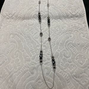 Extremely Pretty and Never Worn Silver, Long, Beaded Necklace.